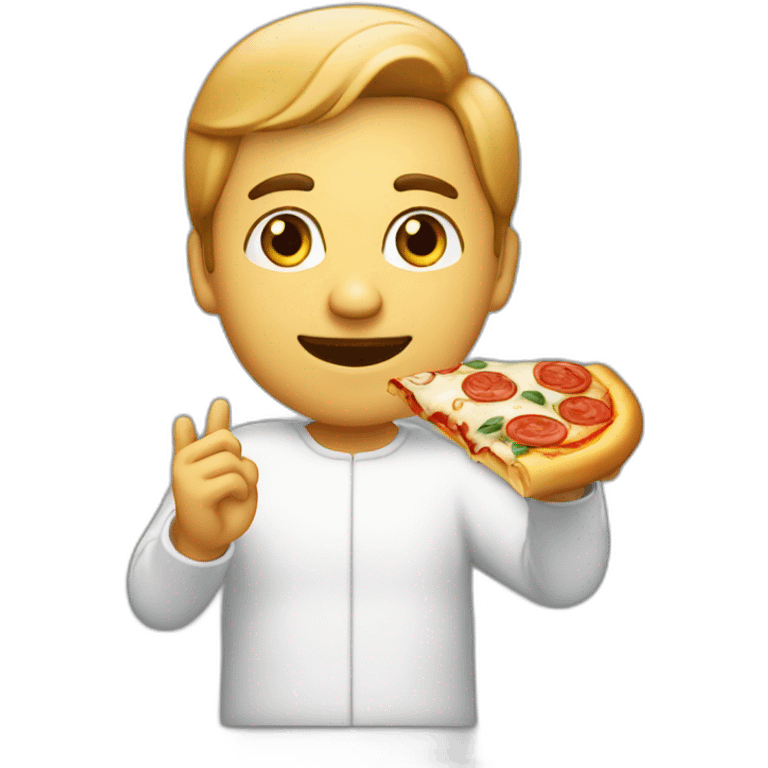 Italian with pizza mozzarella and scuzi emoji