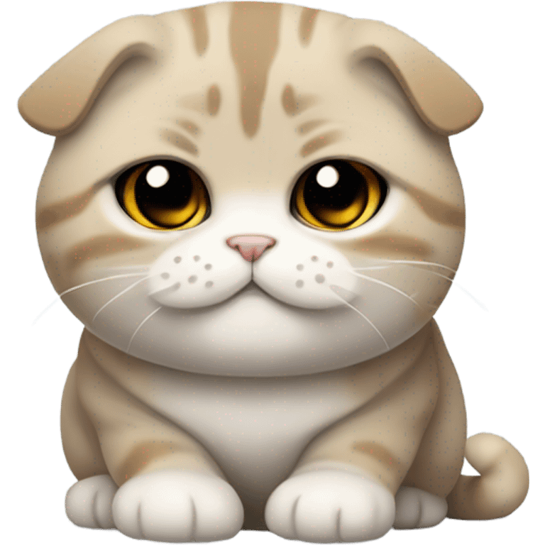 derpy scottish fold cat emoji