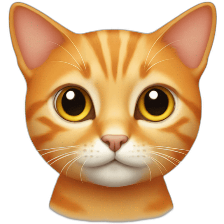 Very small orange cat with narrow face emoji