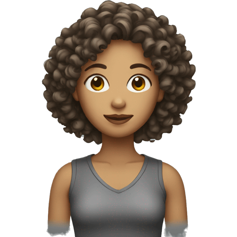 Female with curly hair emoji