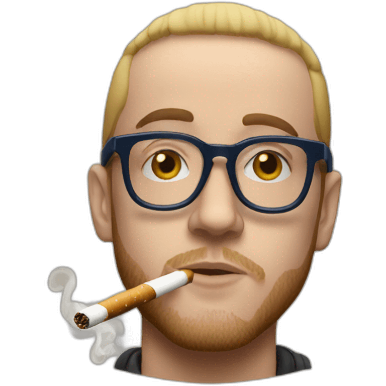 Mac miller smoking with glasses emoji