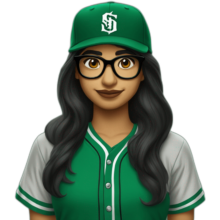 Mia Khalifa slytherin baseball tshirt emoji