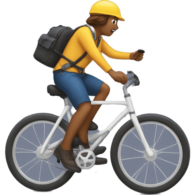 Dispatcher riding a bike emoji