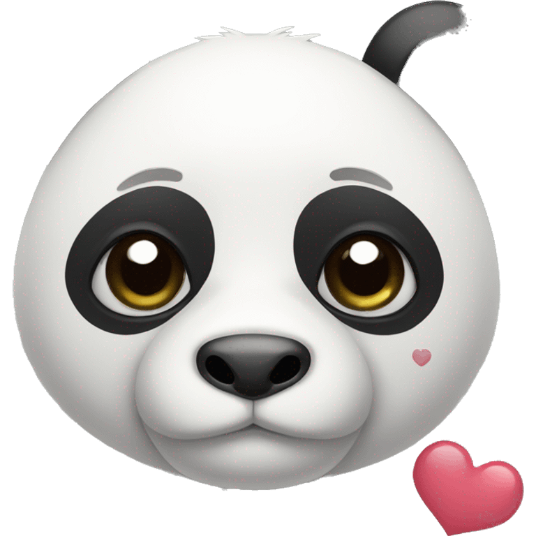 Panda with hearts as eyes emoji