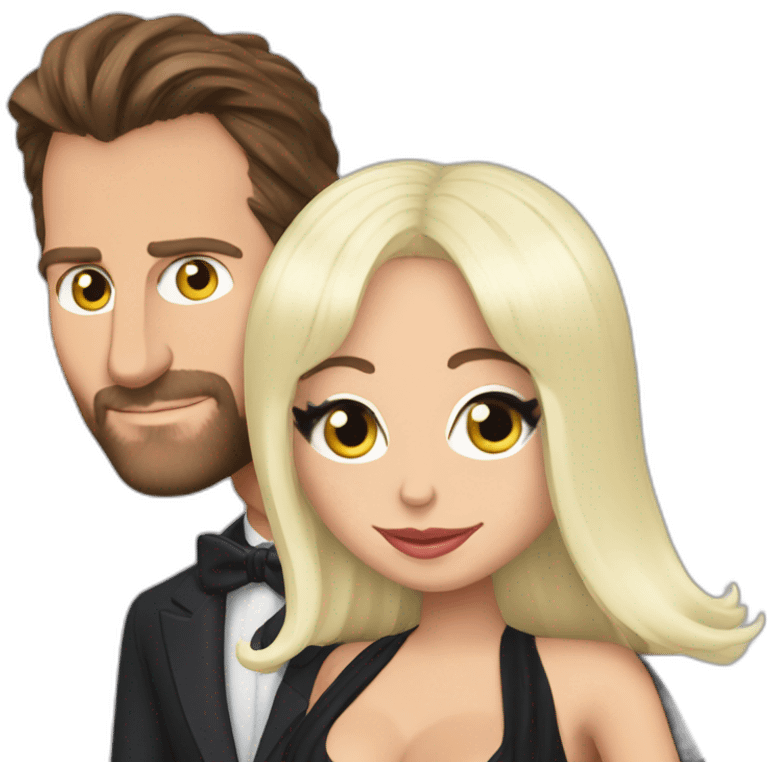 Lady Gaga et Bradley Cooper emoji