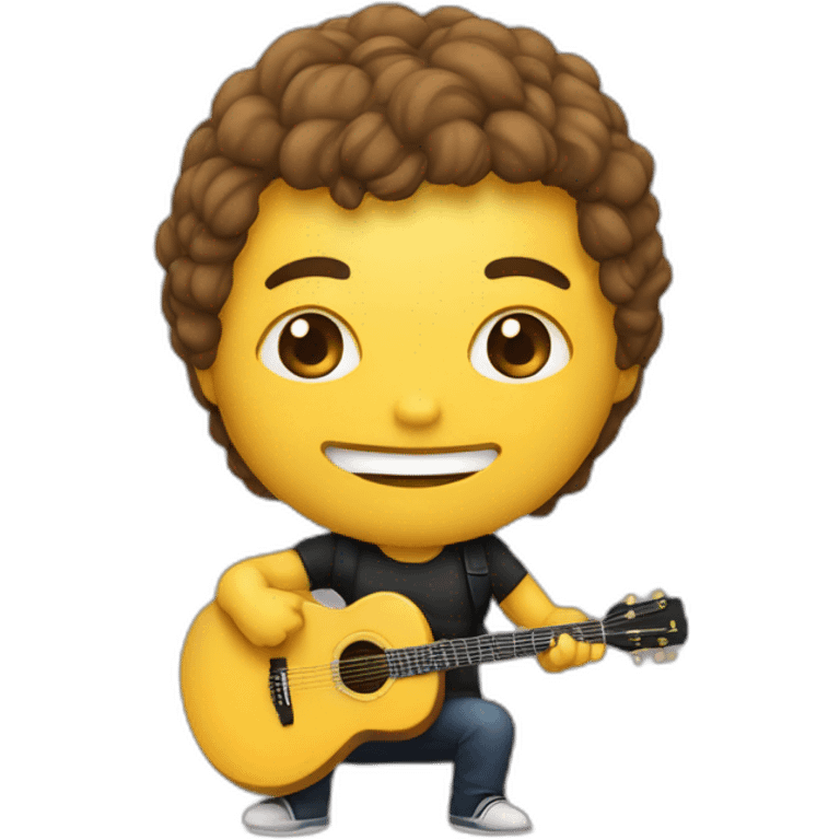 Guitarrista con taza emoji