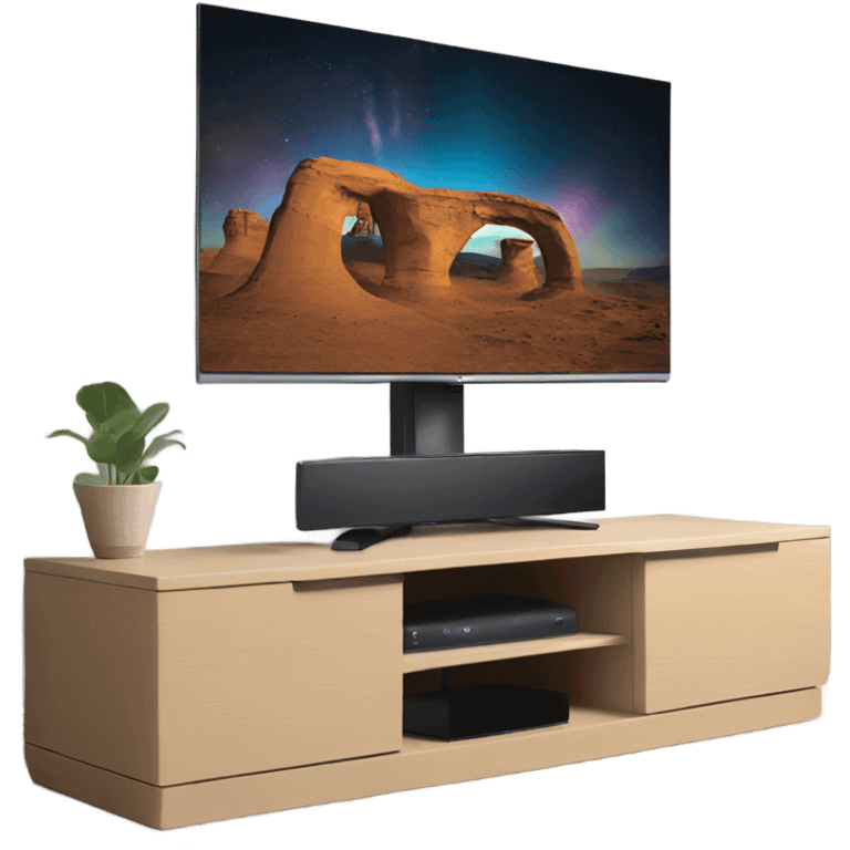 Lg tv with the tv stand emoji