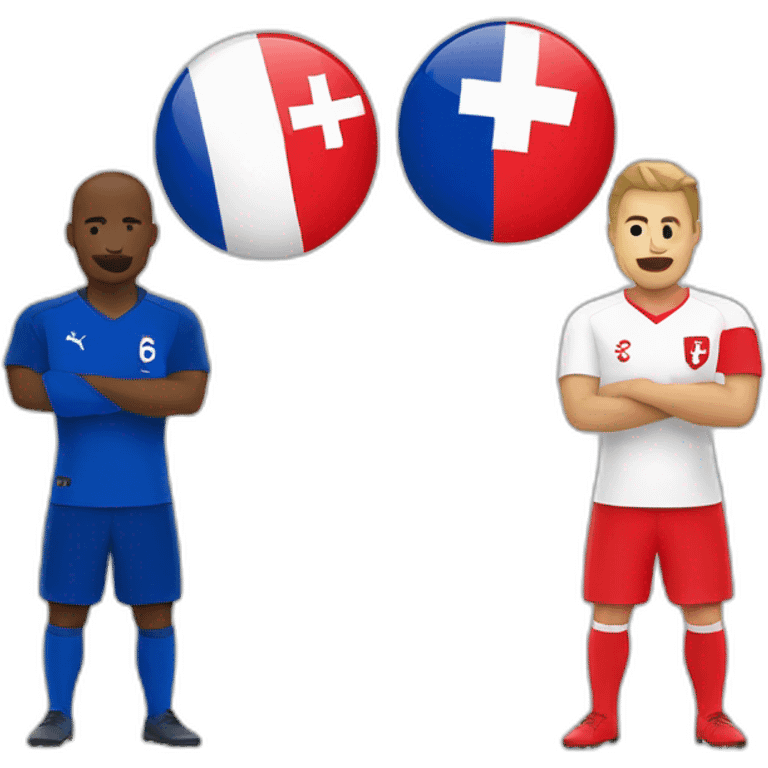 France vs Suisse emoji