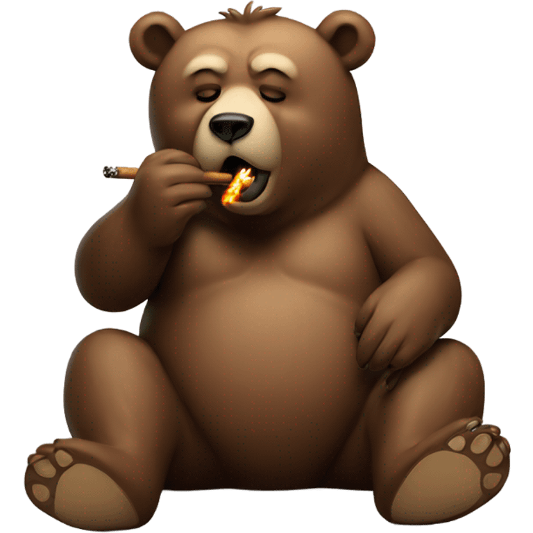 Bear smoking emoji