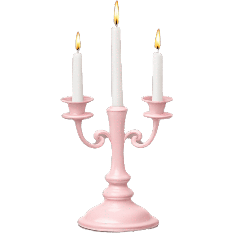 vintage pale pink candleholder centerpiece emoji