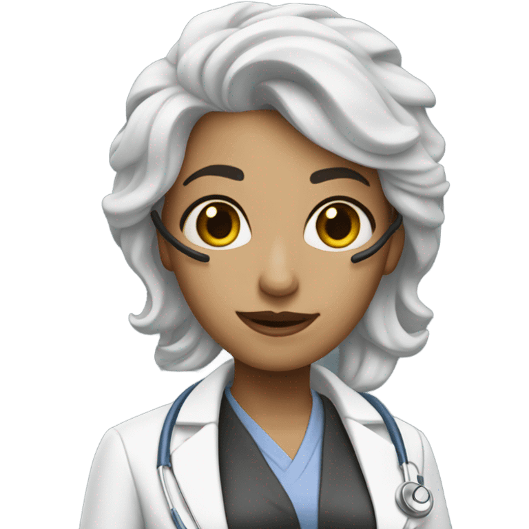 Doctora pink blanca emoji