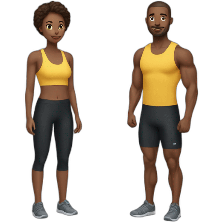 couple training together emoji