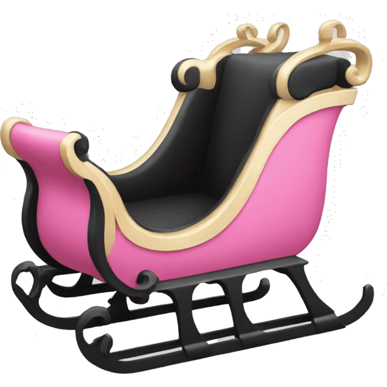 pink and black sleigh emoji