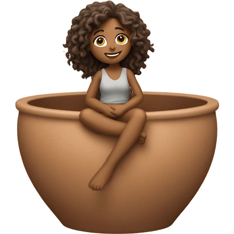 Girl in a pot emoji