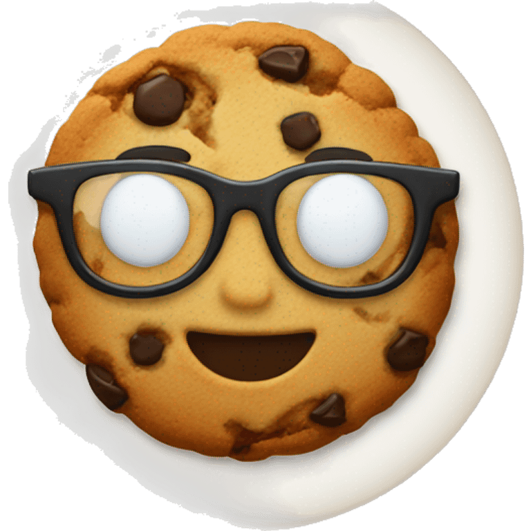 Cookie wearing glasses emoji