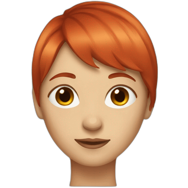 Woman with red hair fringe  emoji