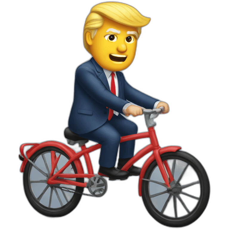 Donald trump sur un vélo emoji