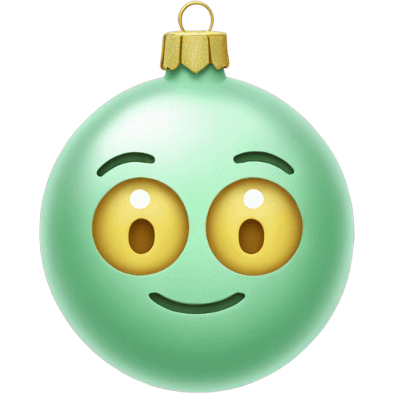 Pastel Green ornament with new year pin  emoji