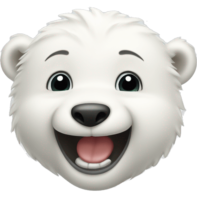 Baby polar bear laughing  emoji