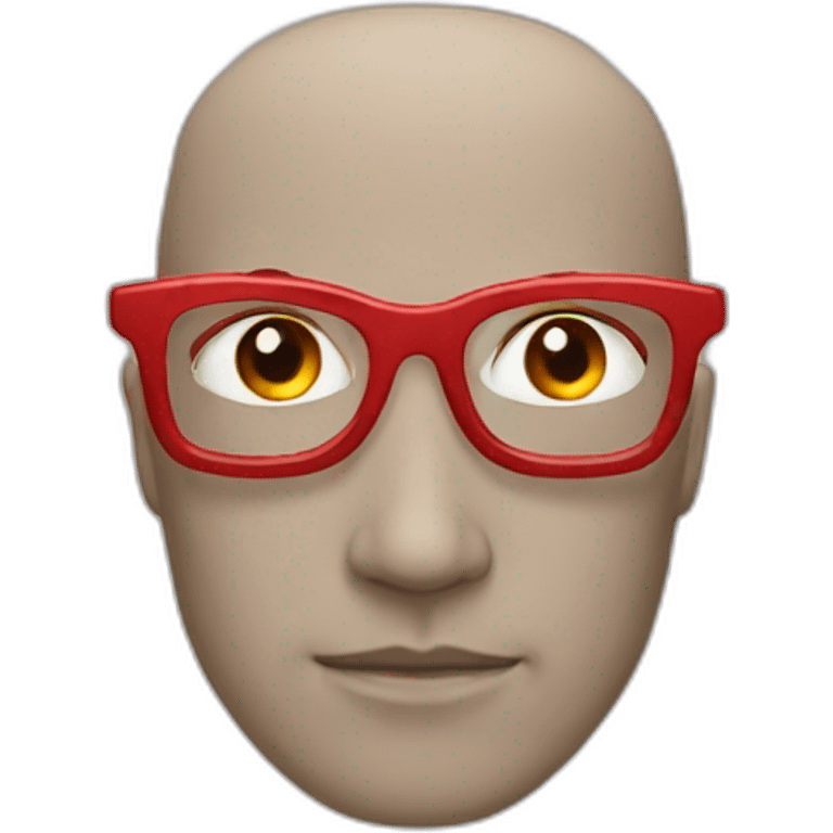 red glasses emoji