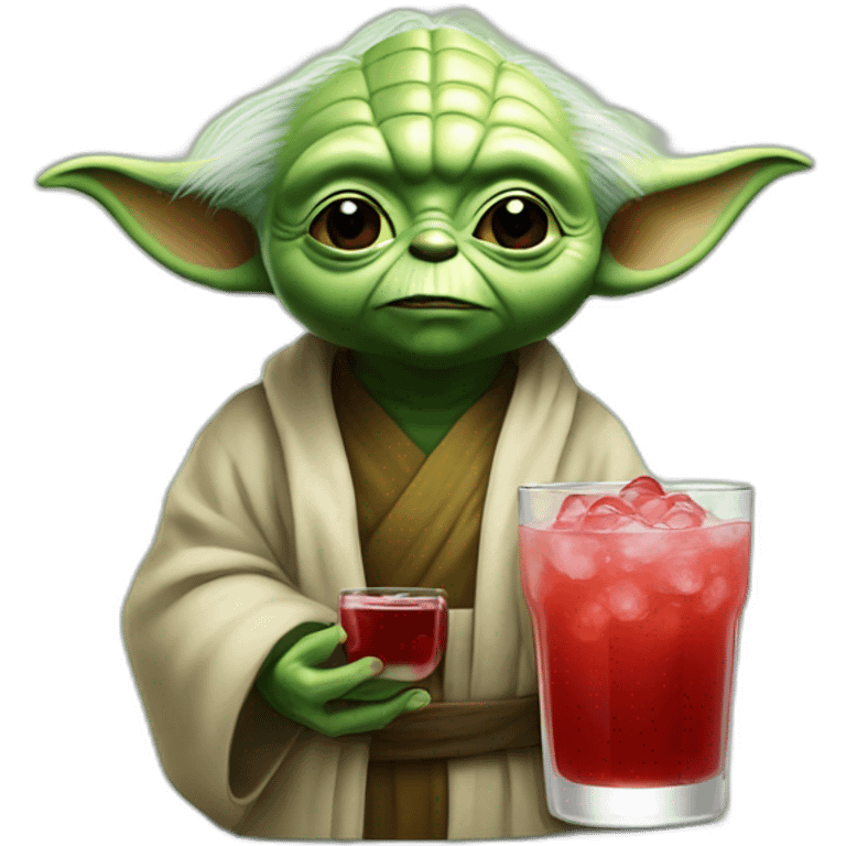 Yoda drink grenadine emoji