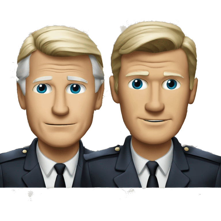 Martin Milner and Kent McCord in Adam-12 emoji