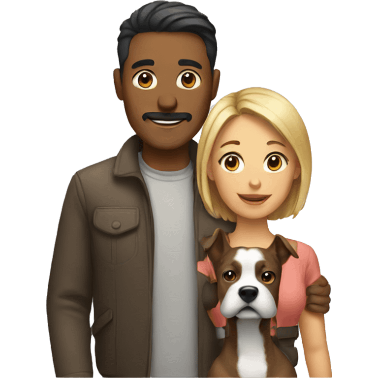 man and woman with a dog emoji