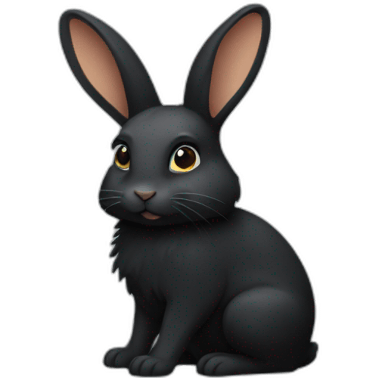 Lapin noir emoji