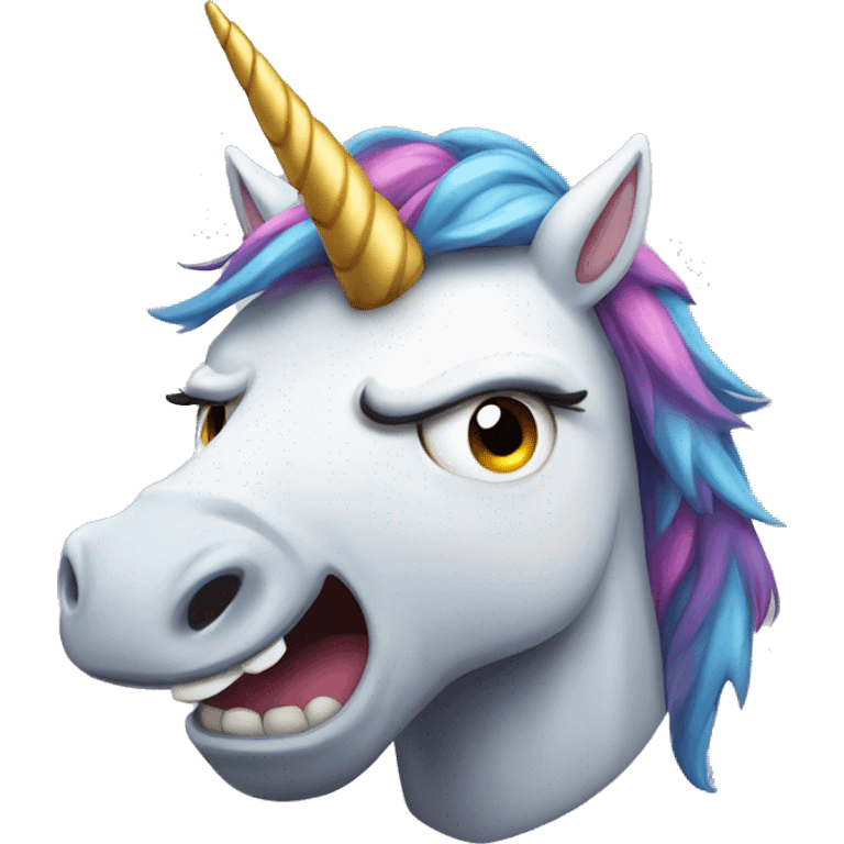 angry unicorn emoji