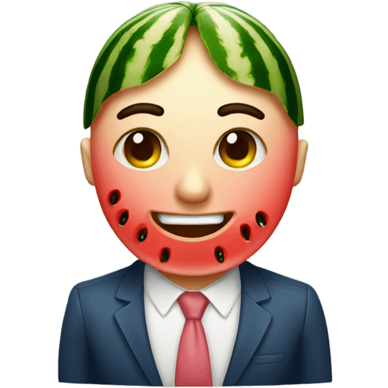 American visa for watermelon character emoji