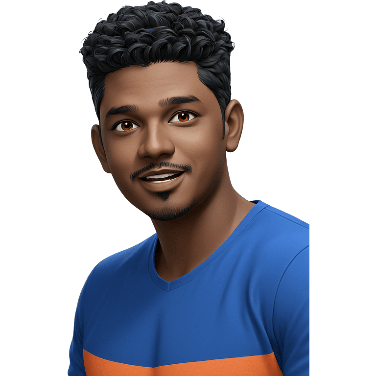 dark-skinned male outdoor portrait emoji