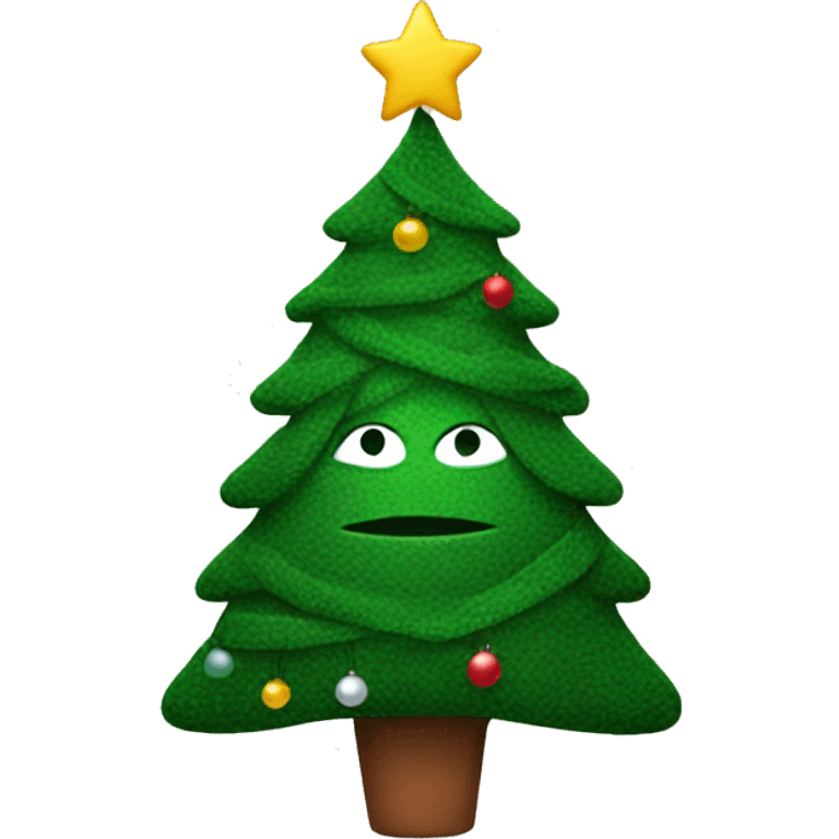 christmas tree wearing a sweater emoji