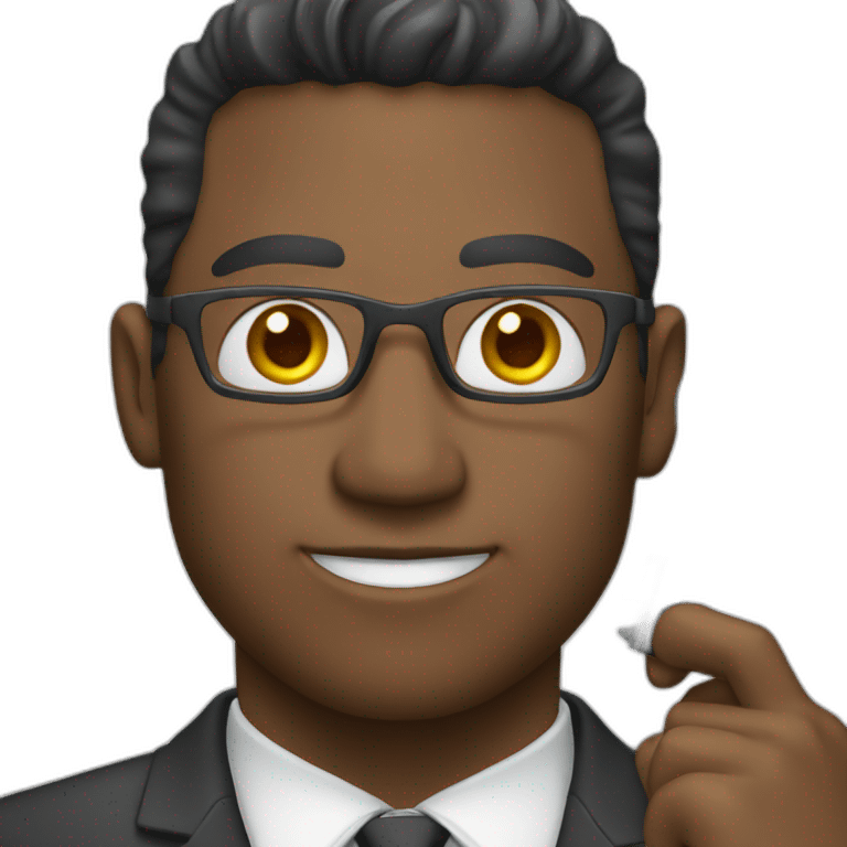 Man in suit holding Key emoji