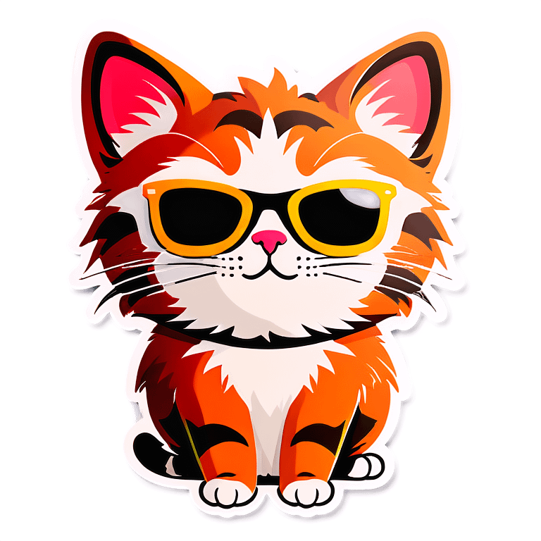 Cat with sunglasses emoji