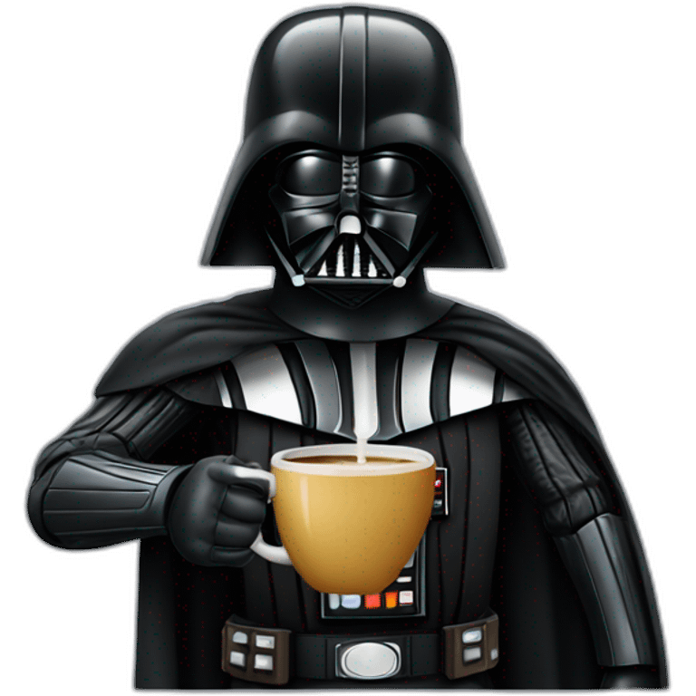 darth vader drinking coffee emoji