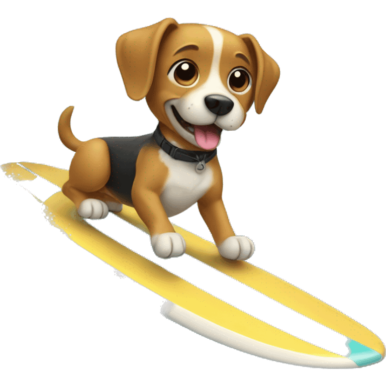 Dog surfing emoji