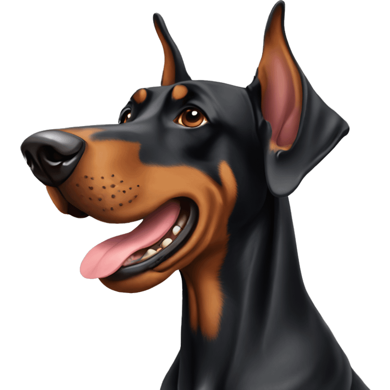 friendly looking doberman emoji