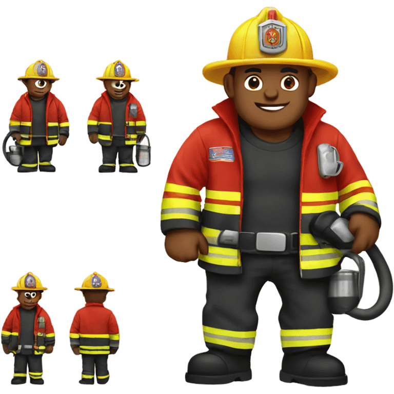 Line of firemen emoji