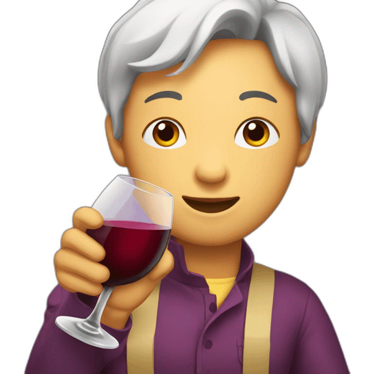 Drinking wine emoji