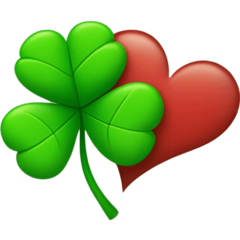  four-leaf clover with a lot of mini heart emoji