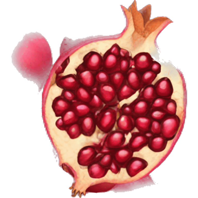 pomegranate open emoji emoji