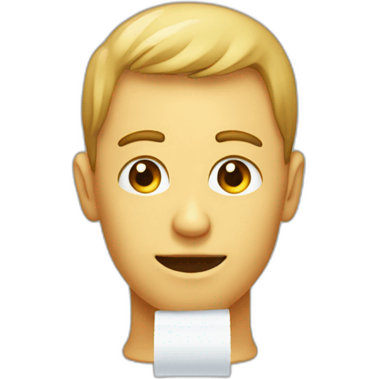 male head and neck sticking out of a toliet emoji