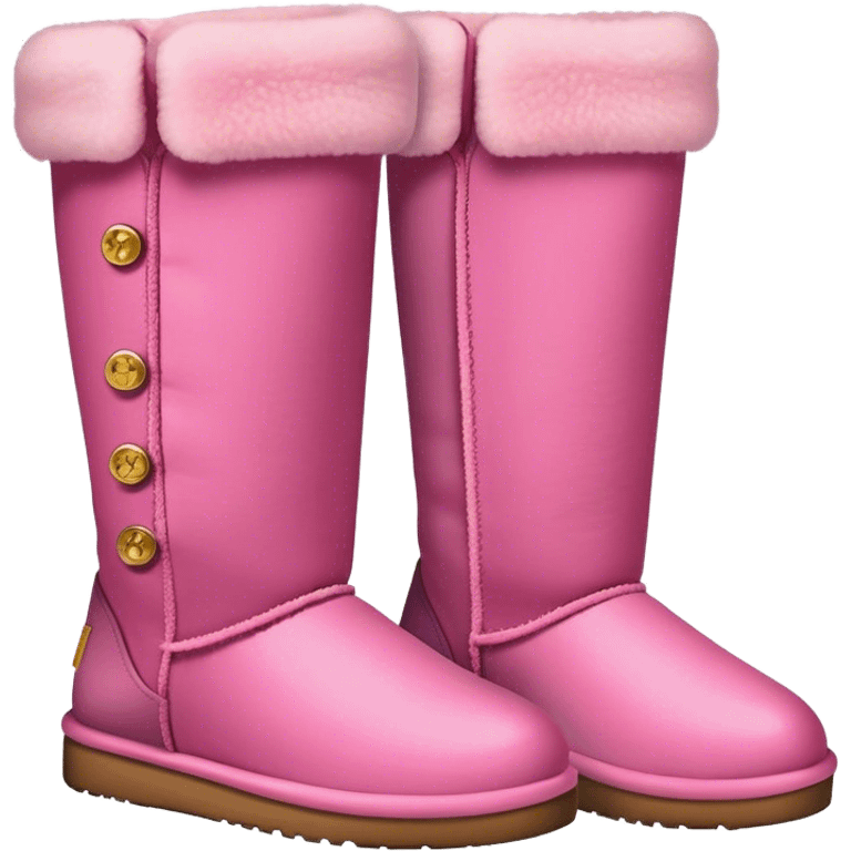 Uggs with pink bell emoji