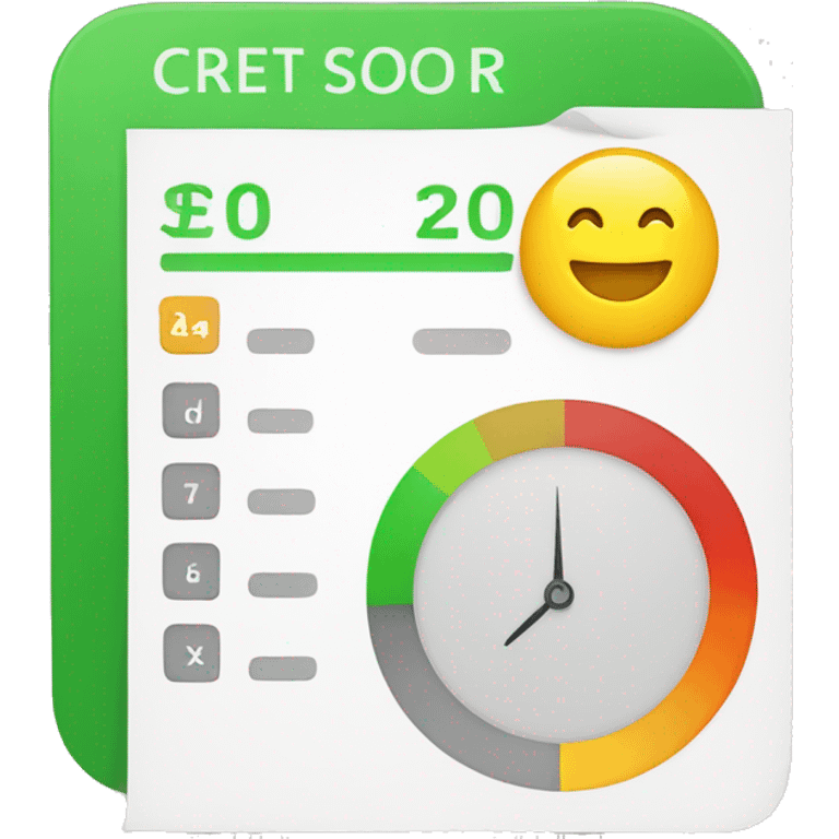 credit score grafic emoji