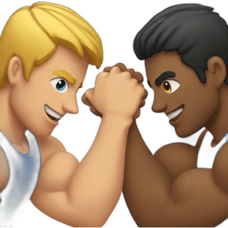 two guys playing arm wrestling emoji