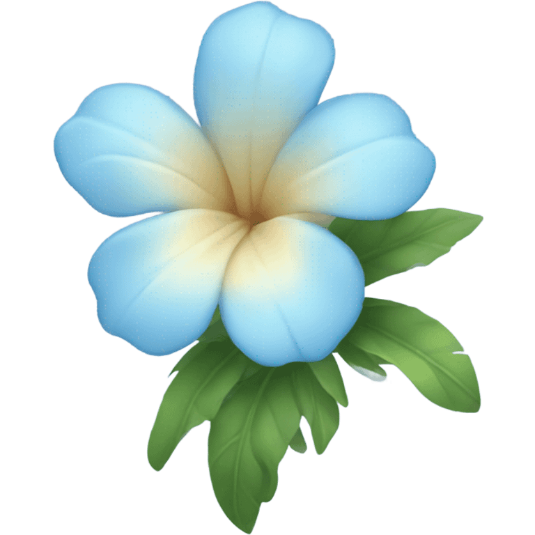 pastel blue Tropical flower emoji