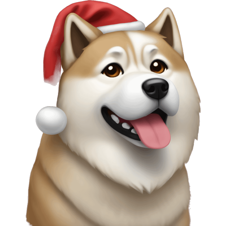 Christmas Akita emoji