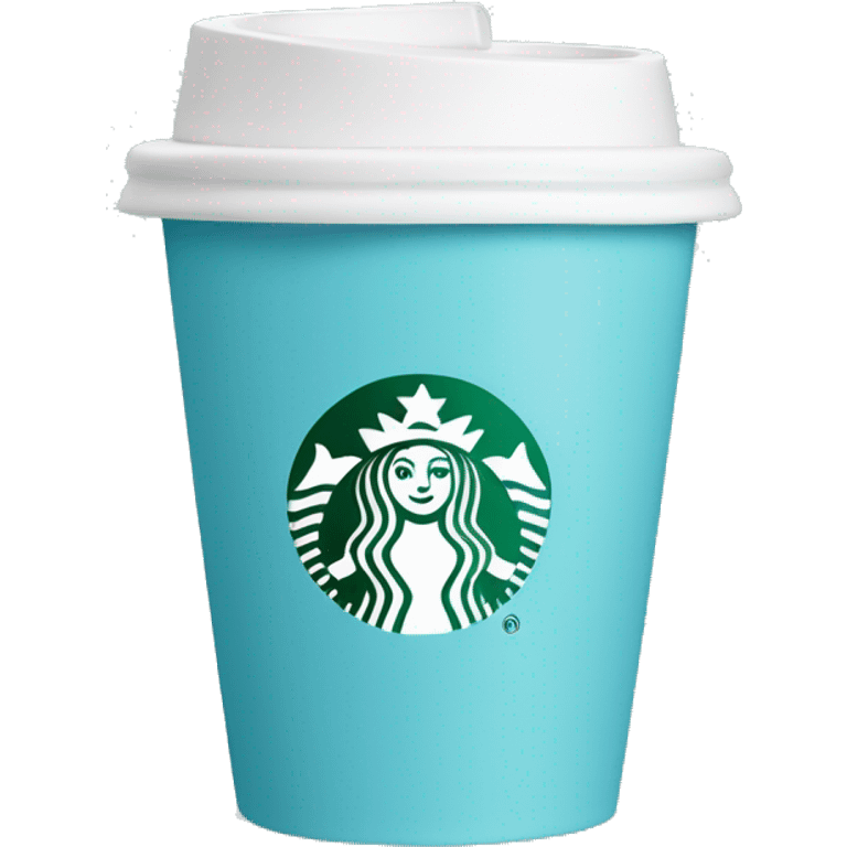 Light blue Starbucks cup emoji