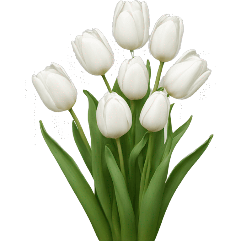 white tulips  emoji