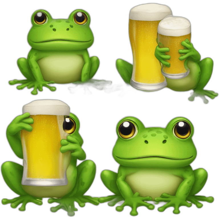 permet the frog with a beer emoji